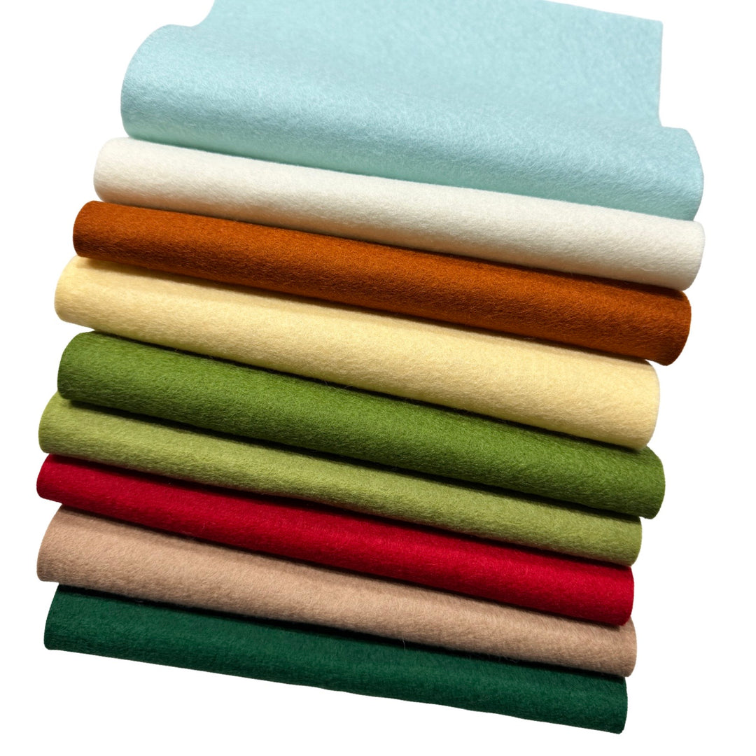 Central West Country Pure Merino Wool Felt Bundle of 9