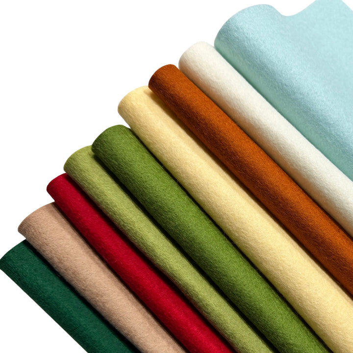 Central West Country Pure Merino Wool Felt Bundle of 9