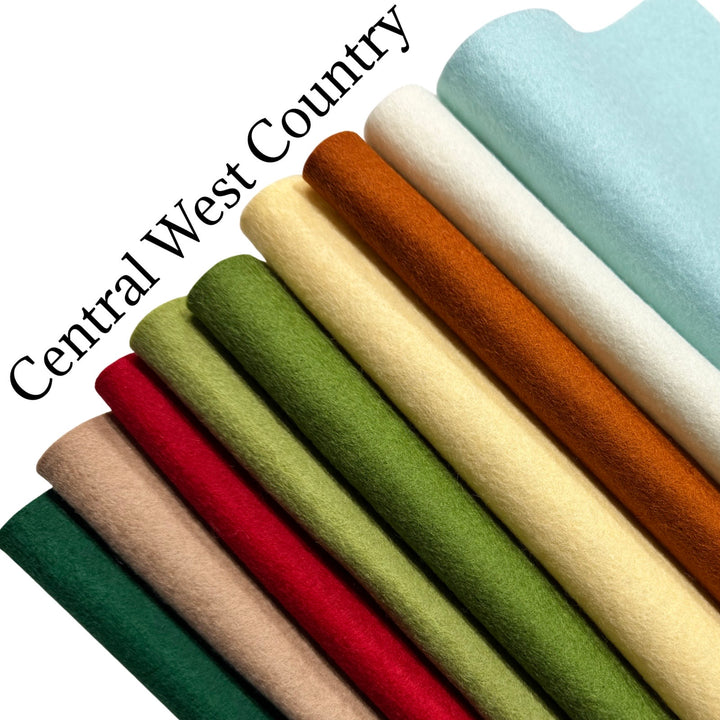 Central West Country Pure Merino Wool Felt Bundle of 9