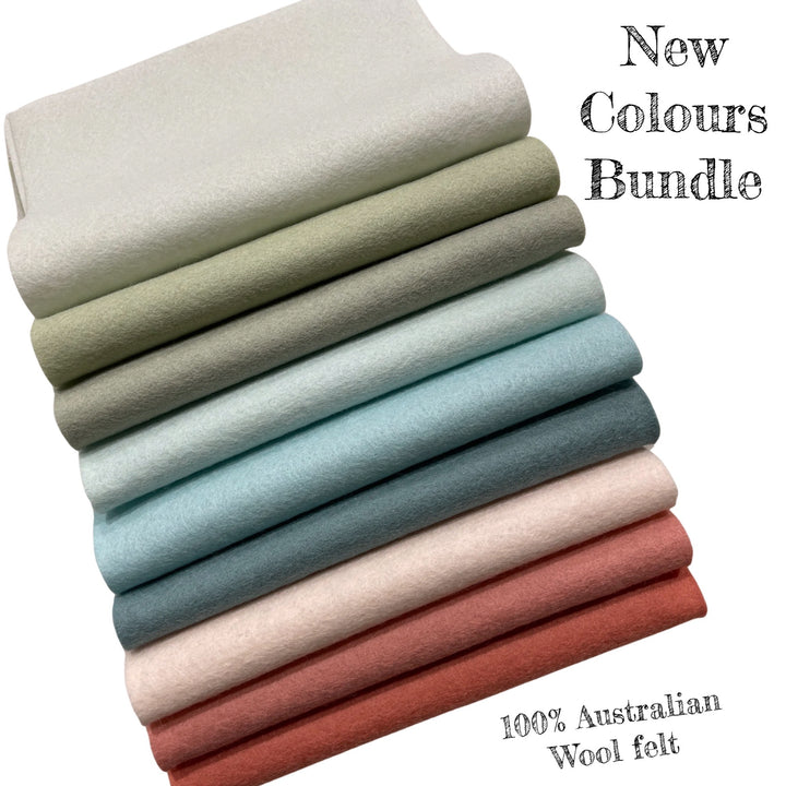 New Release Colours Wool Felt Bundle - 6 New Colours!