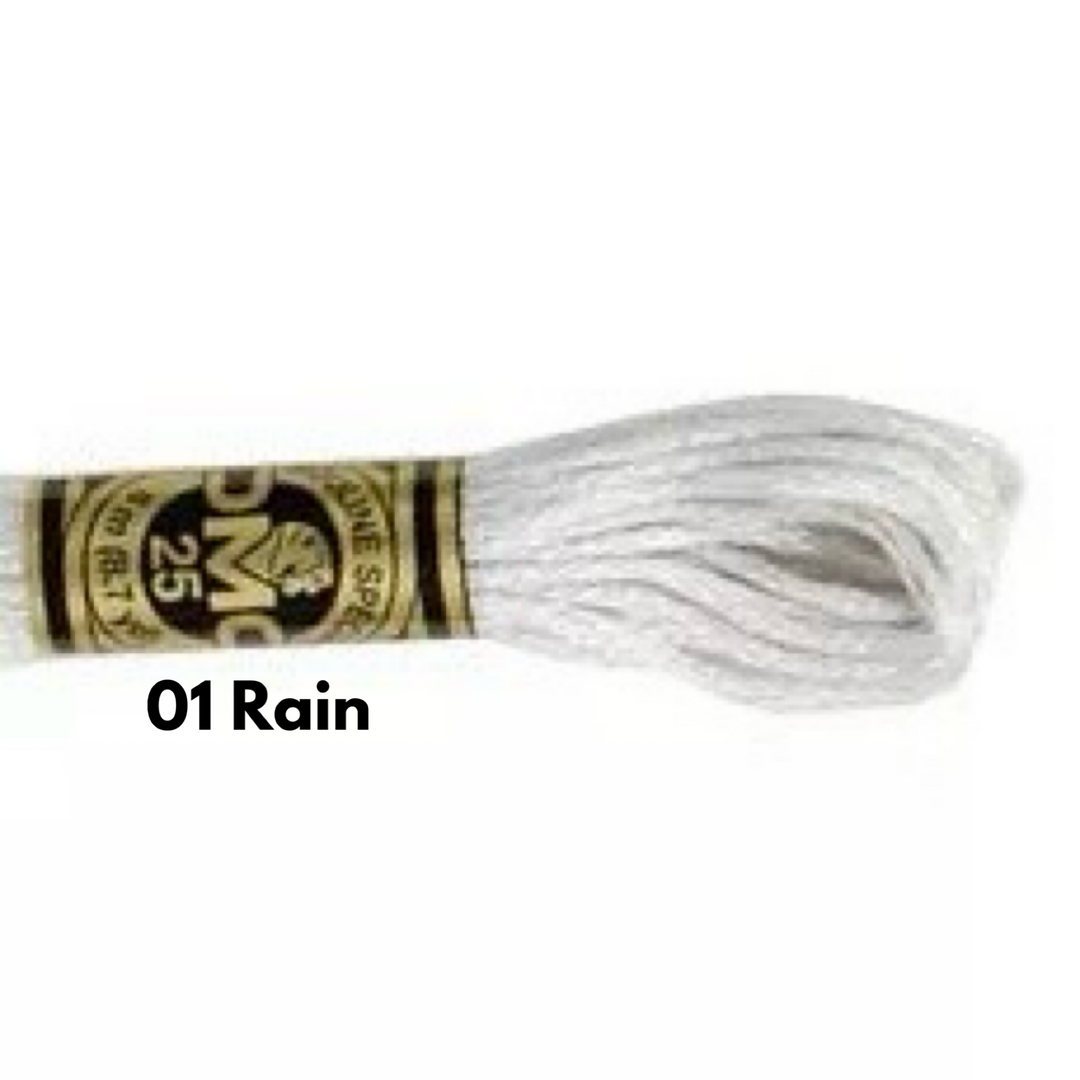 DMC Stranded Cotton Threads No. 01 Rain