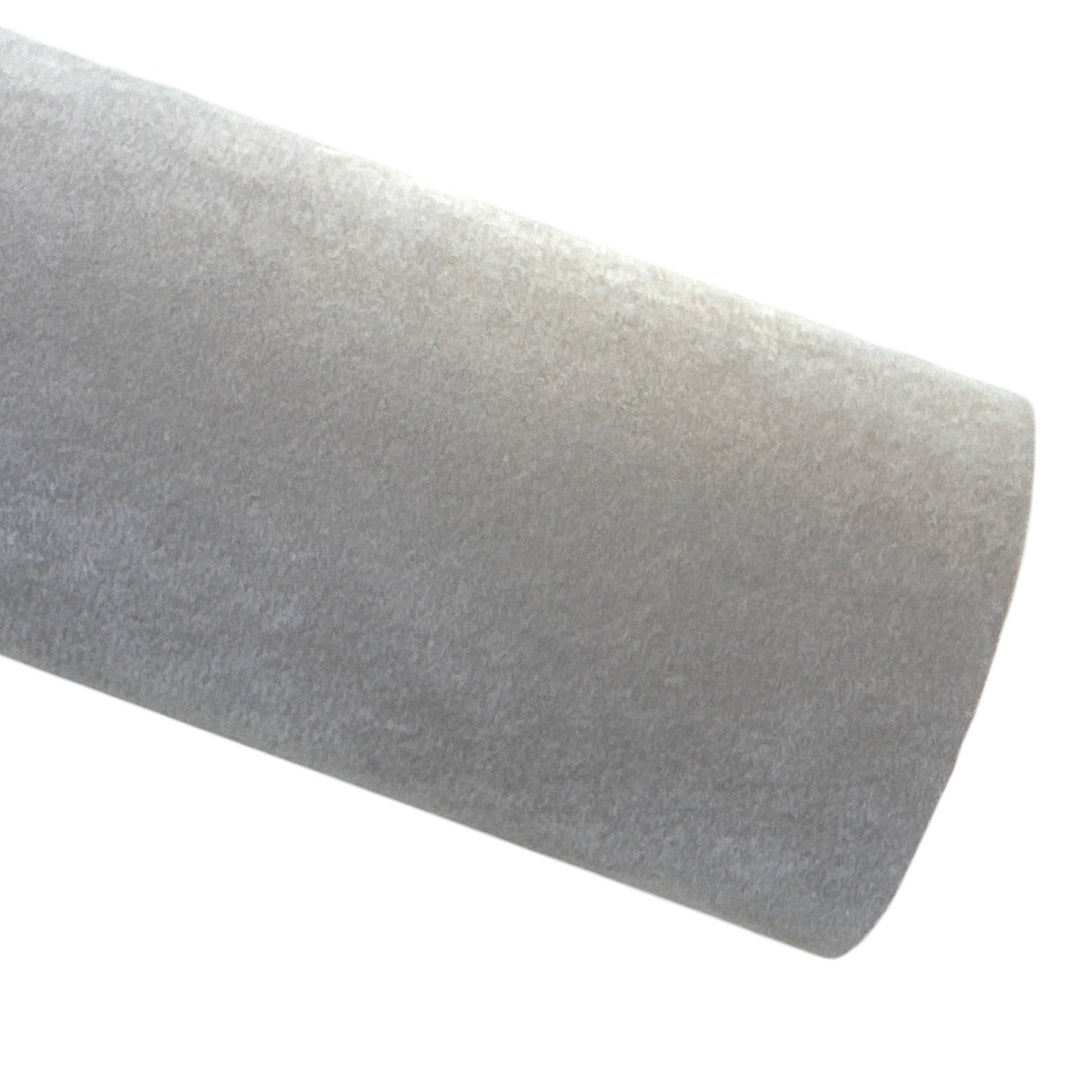 Feuille de tissu velours gris pâle 0,9 mm robuste pour nœuds