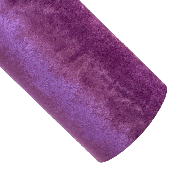 Feuille de tissu en velours violet aubergine 0,9 mm robuste pour nœuds - A4