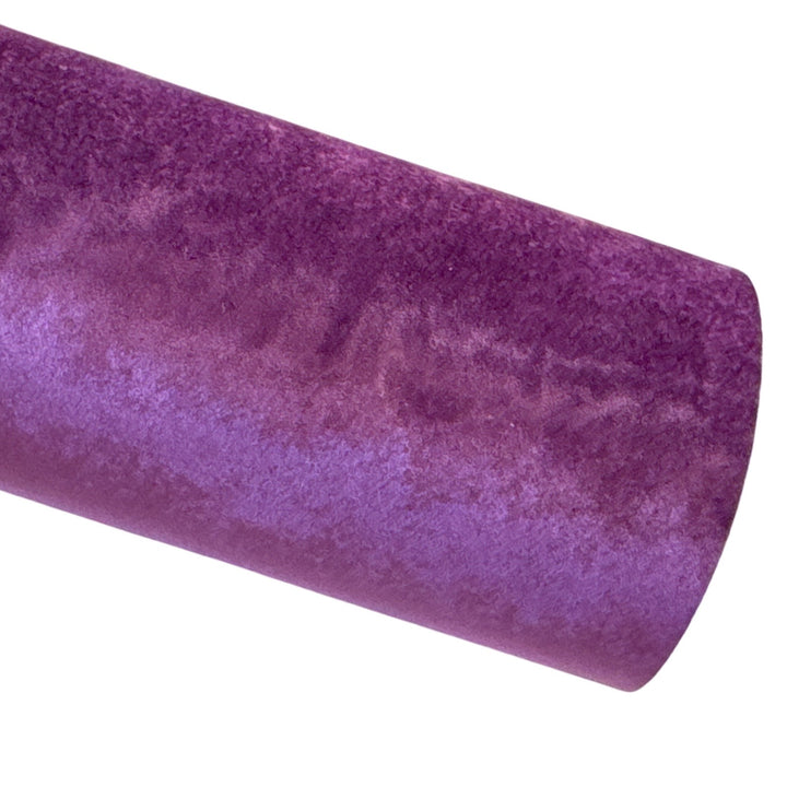 Feuille de tissu en velours violet aubergine 0,9 mm robuste pour nœuds - A4