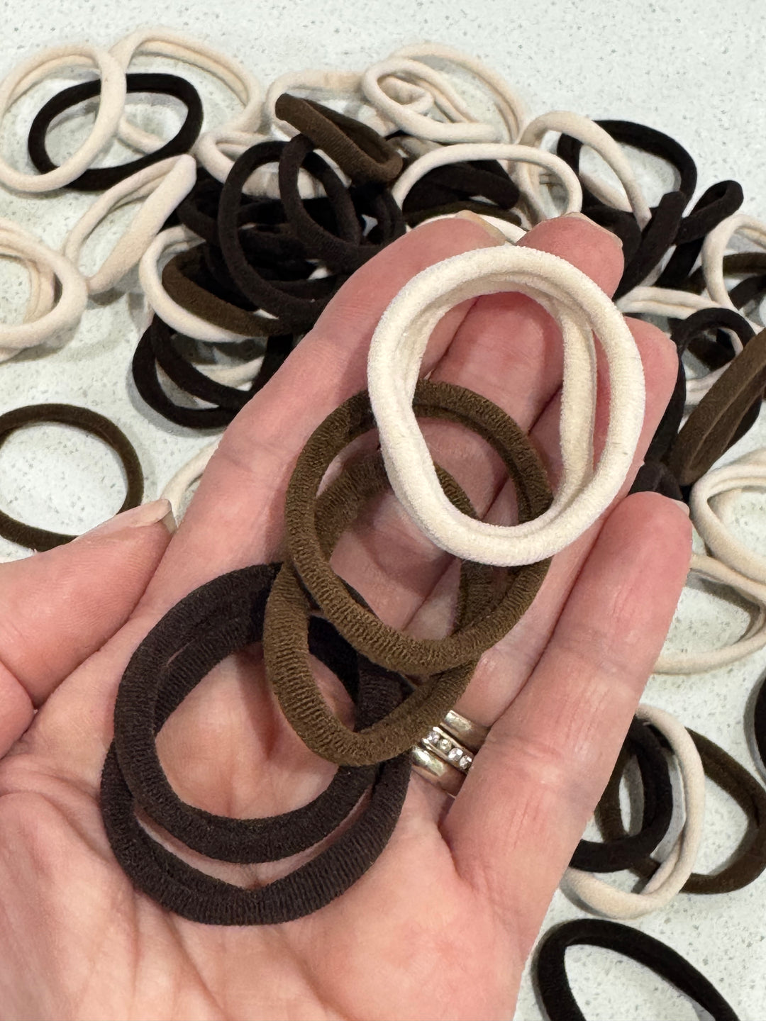 Brown Neutrals Elastic Hair Bands 50pcs