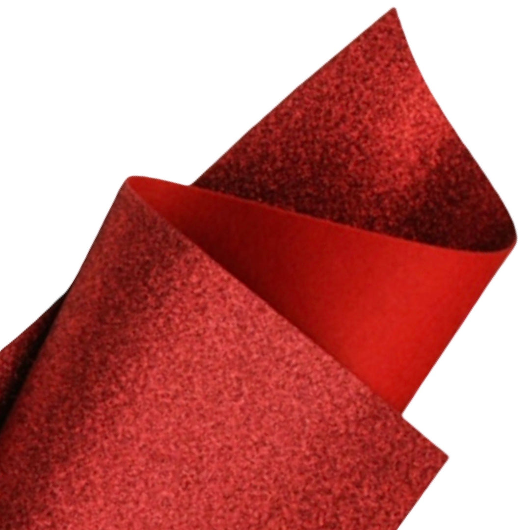 Red Glitter Pure Wool Felt