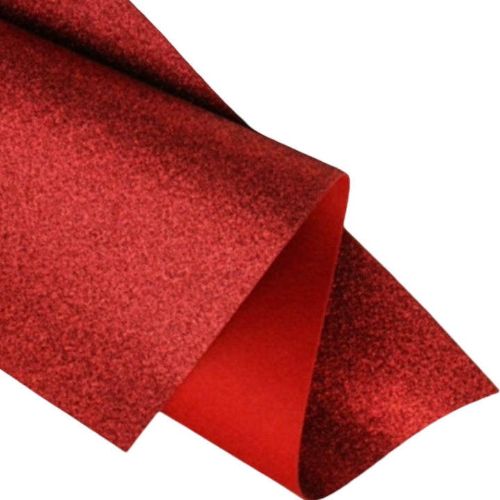 Red Glitter Pure Wool Felt