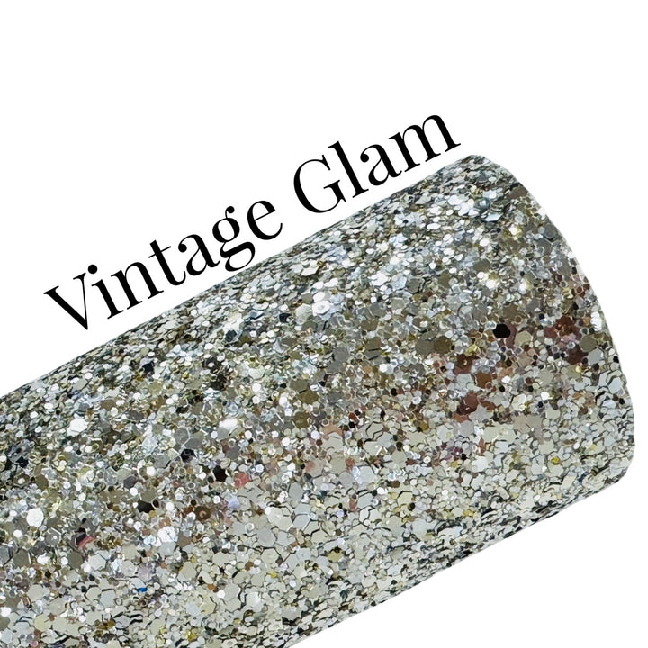Vintage Glam Chunky Glitter Leather