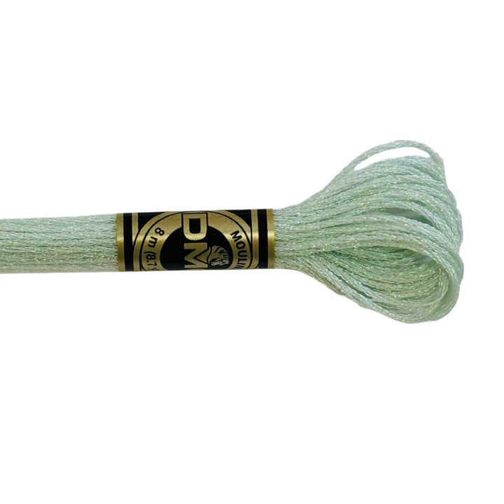 DMC Light Effects Metallic Floss   · Pearlescent Soft Green  ·  E966  · Match for Honeydew