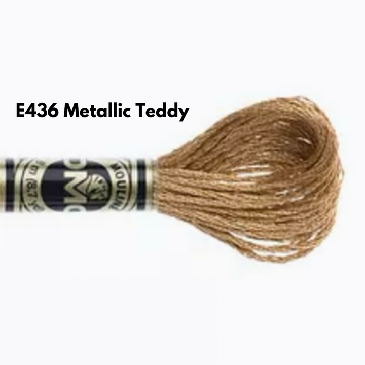 DMC Light Effects Metallic Floss -  E436  ·  Metallic Teddy