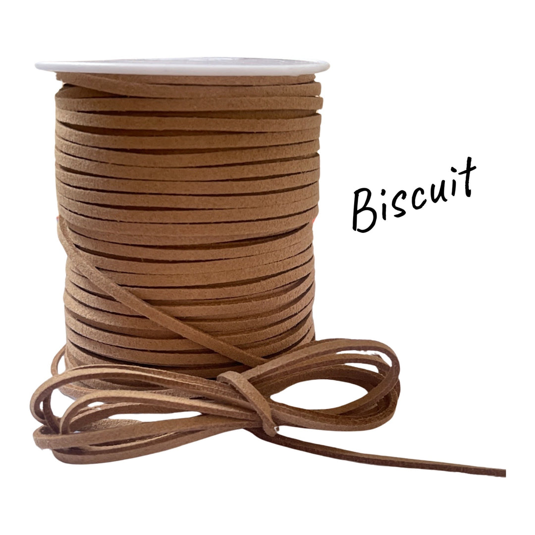 Biscuit Faux Suede Cord - 5m