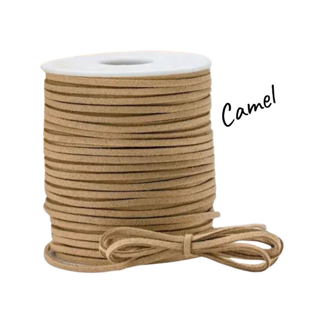Camel Faux Suede Cord - 5m