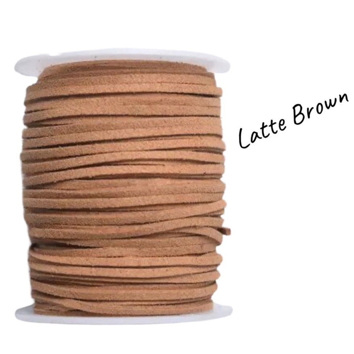 Latte Brown Faux Suede Cord - 5m