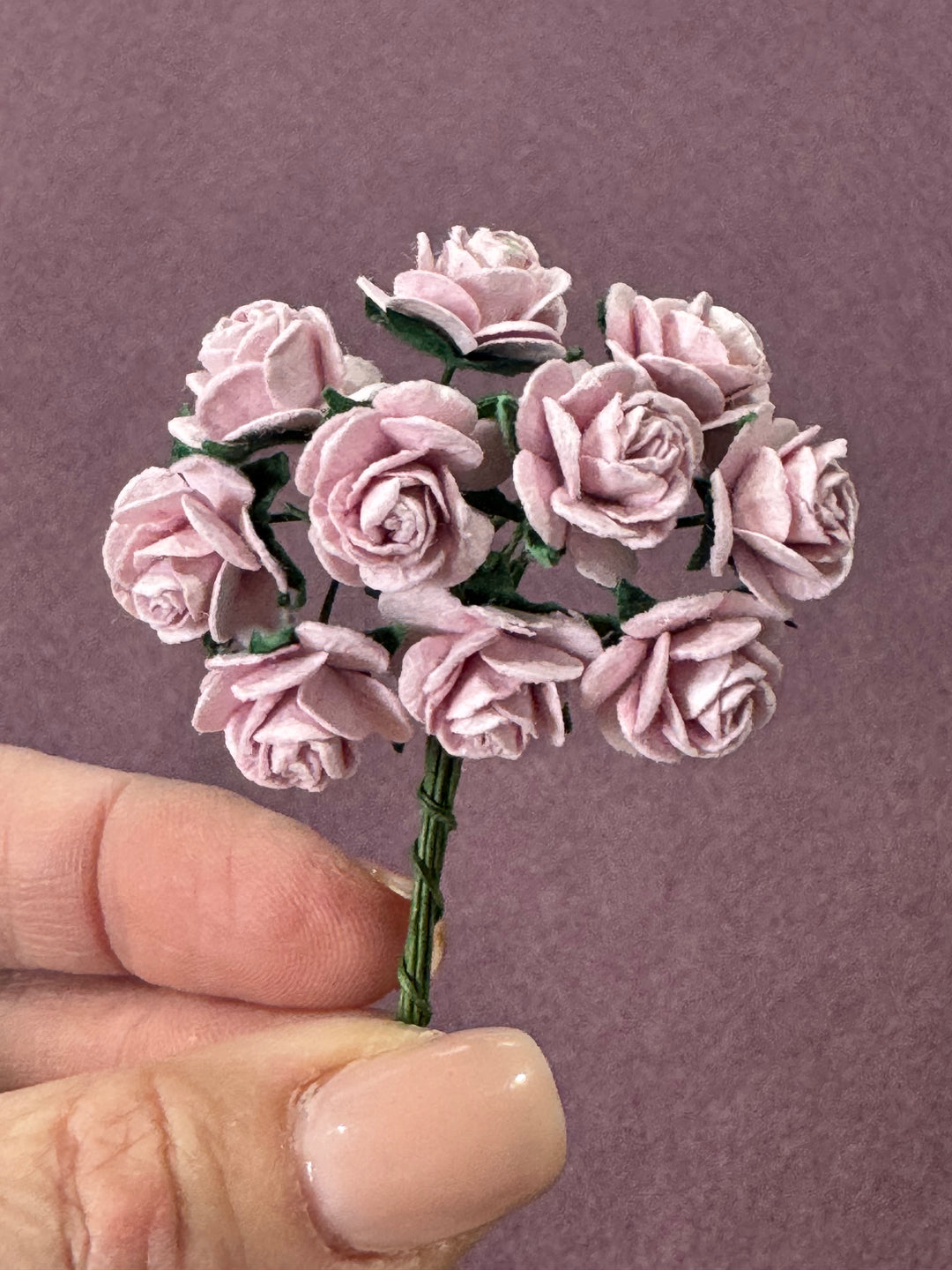 Pale Lilac Mulberry Paper Roses - 10mm, 15mm, 20mm