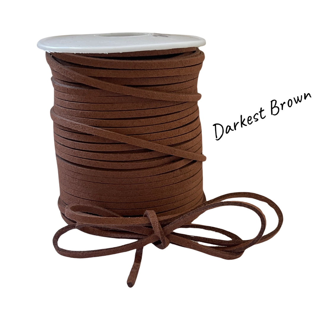 Darkest Brown Faux Suede Cord - 5m
