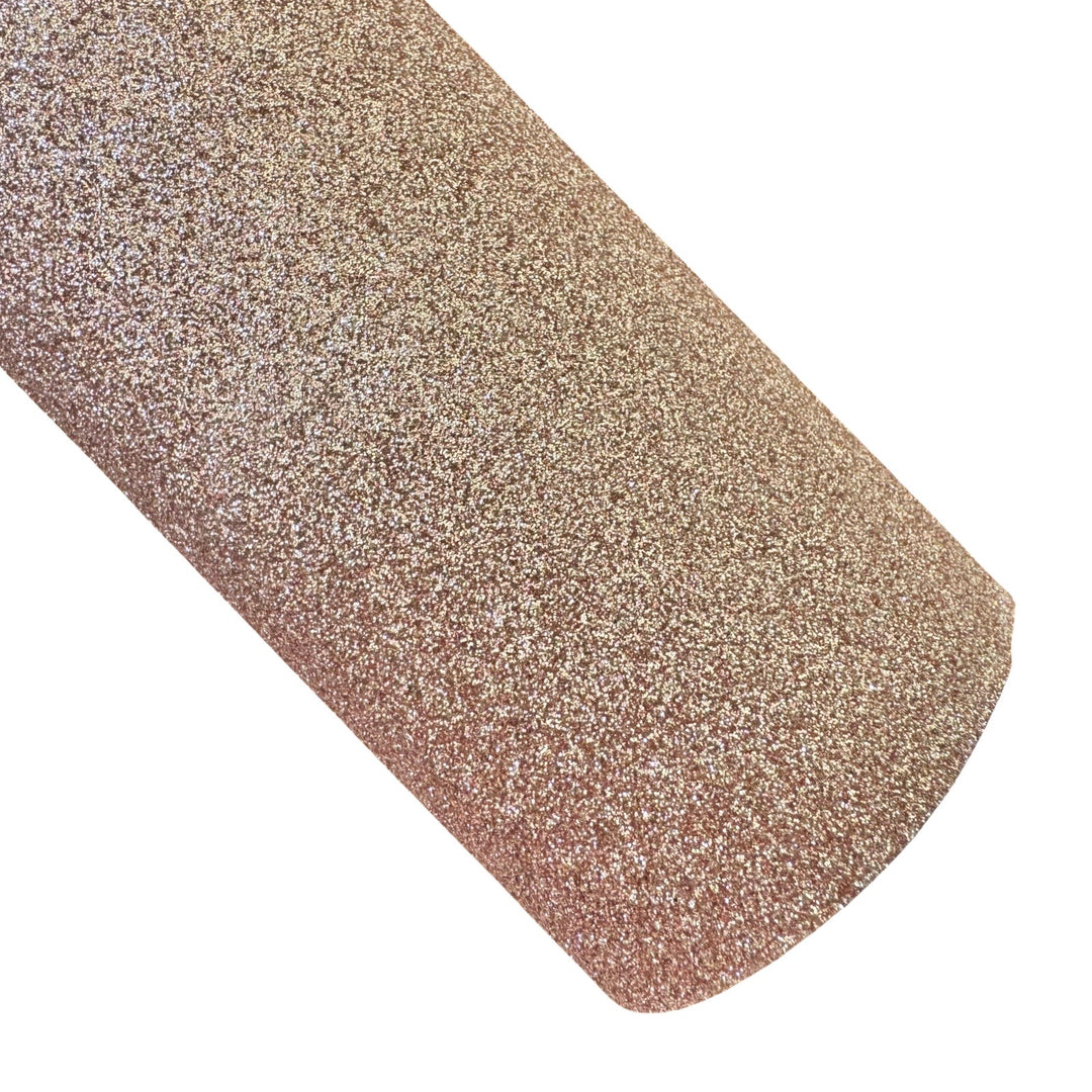 Rose Gold Fine Glitter Fabric Sheet - Great for Button Earrings