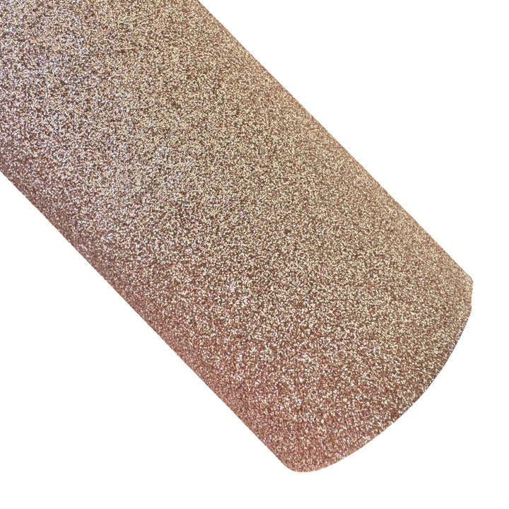 Rose Gold Fine Glitter Fabric Sheet - Great for Button Earrings