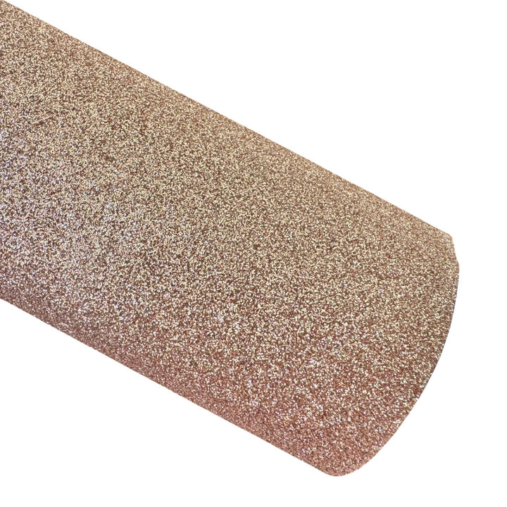 Rose Gold Fine Glitter Fabric Sheet - Great for Button Earrings