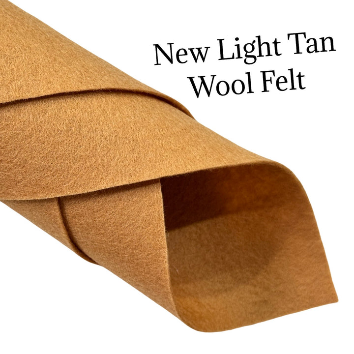 NEW 1mm Light Tan Brown Merino Wool Felt