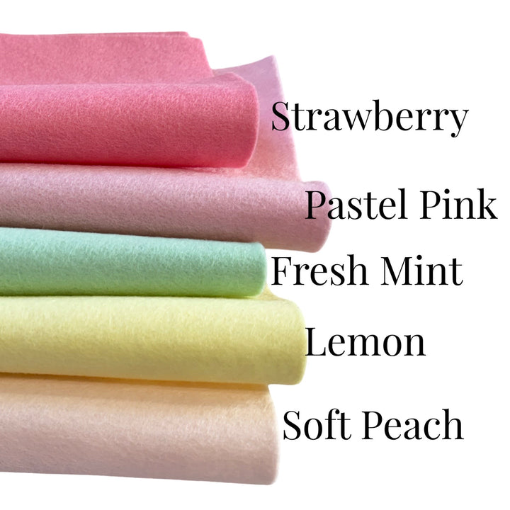 Gelato 100% Pure Wool Felt Bundle of 5
