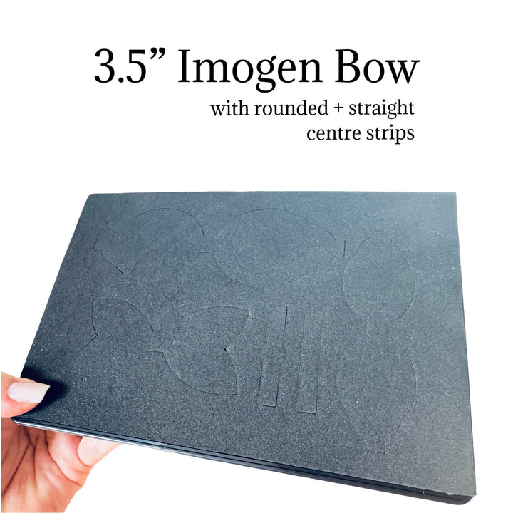 Matrice de règle en acier à double empileur Imogen Bow de 3,5 pouces compatible Sizzix Bigshot