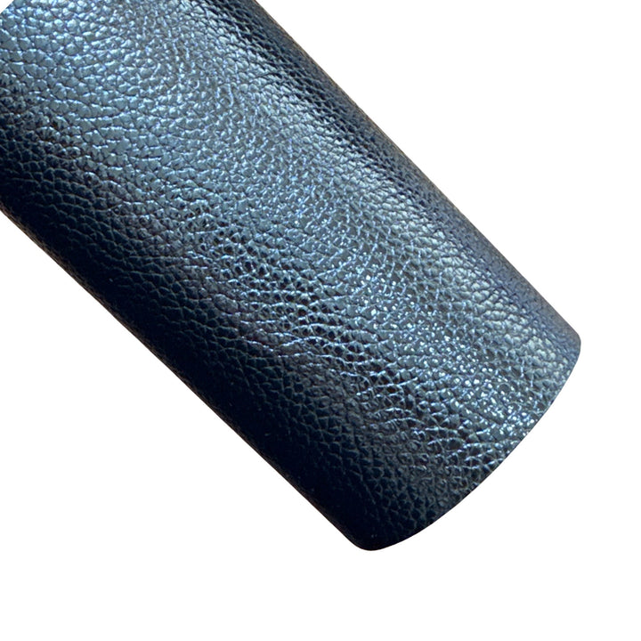 Black Metallic Leatherette 1.2mm Faux Leather Sheet  A4