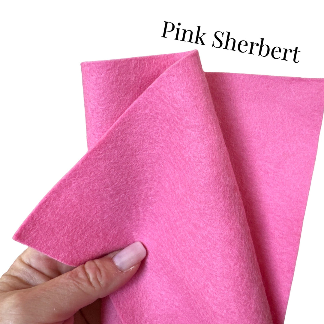 NEW Pink Sherbert 100% Merino Wool Felt