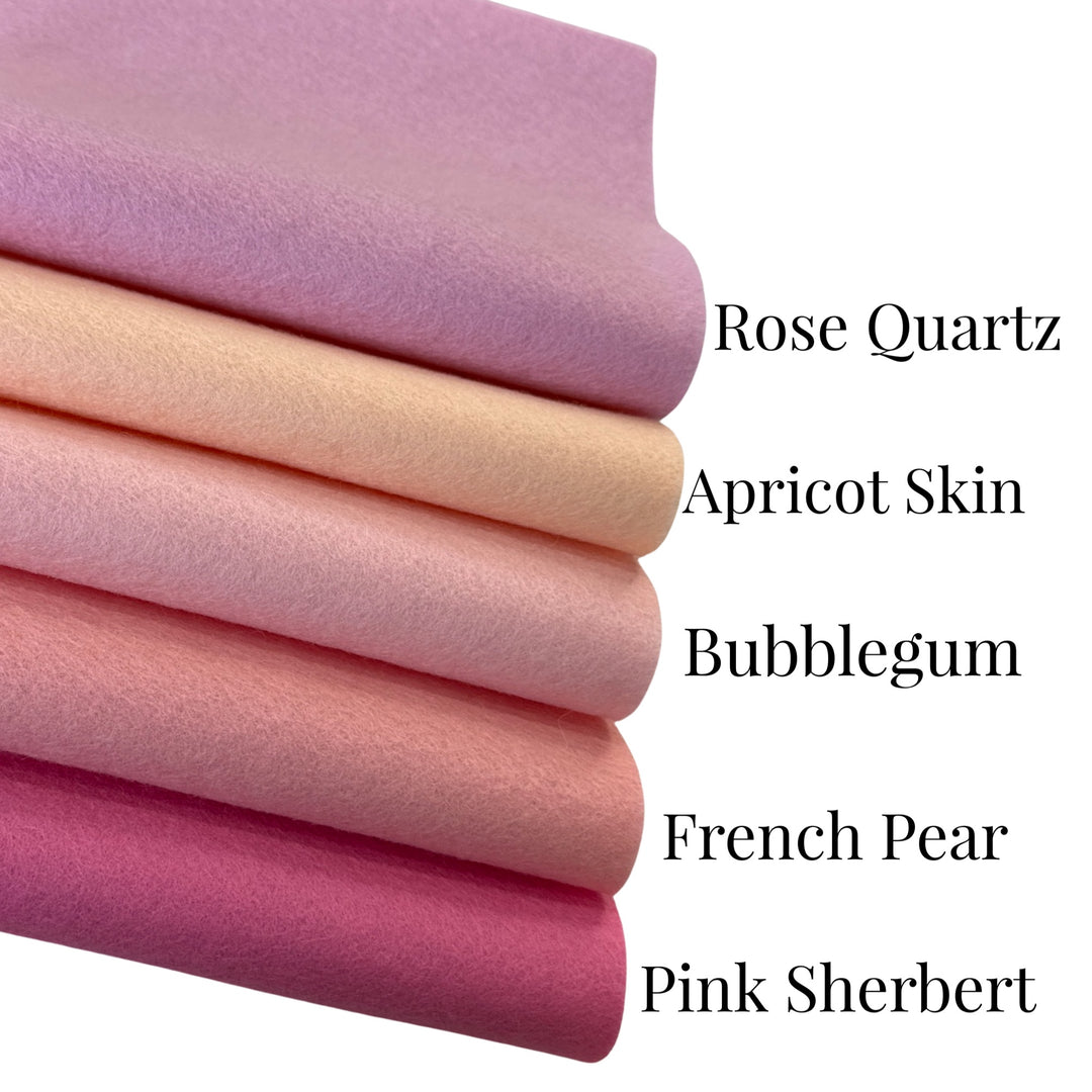 Heart Warmer 100% Pure Wool Felt Bundle of 5