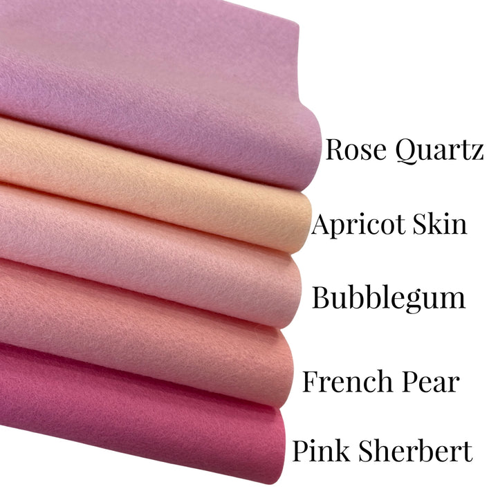 Heart Warmer 100% Pure Wool Felt Bundle of 5