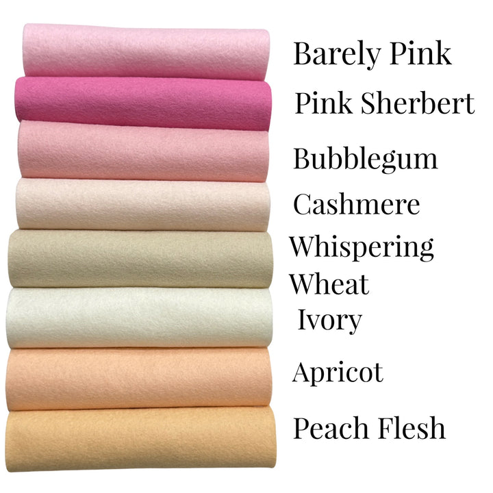 Summer Sunset 100% Pure Wool Felt 8 Sheet Bundle