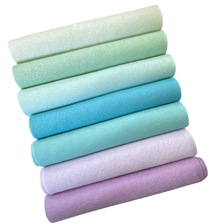 By the Seaside 100% Pure Wool Felt Bundle of 7