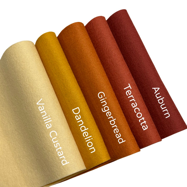 100% Wool Felt Rolls -  5" X 36" (12.7cm x 91.5cm) - 100% Wool Felt Rolls - Merino Wool Felt