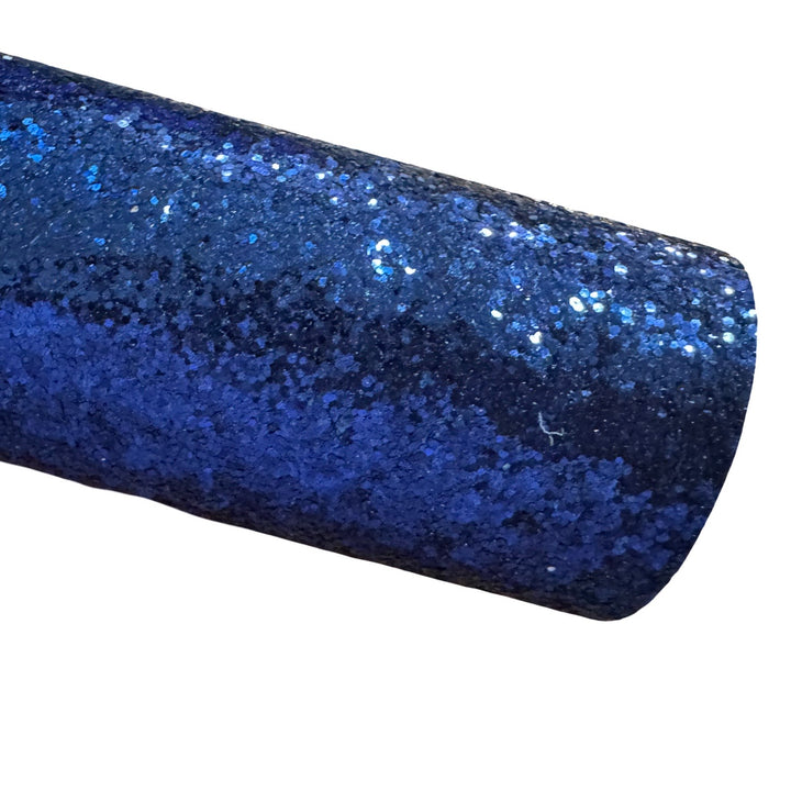 Navy Chunky Glitter Fabric Sheet 0.7mm Thick | Smooth  Rear | Great for Backing | Shoes