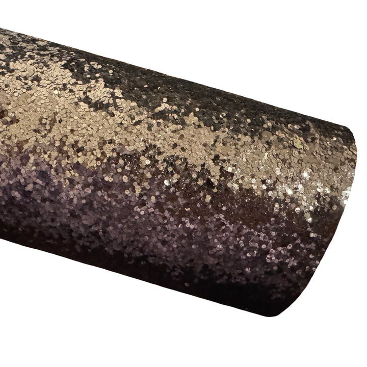 Brown Chunky Glitter Fabric Sheet 0.7mm Thick | Smooth Rear | Great for Backing | Shoes