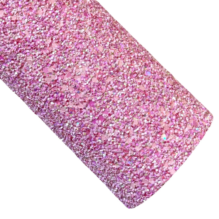 Perfectly Pink Chunky Glitter Leather