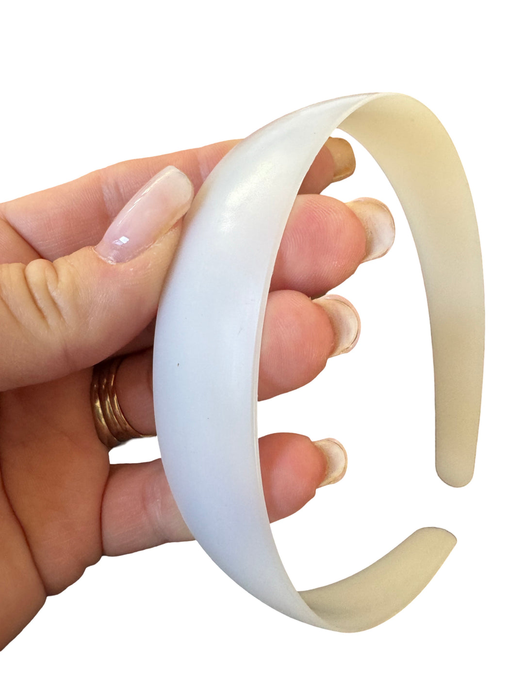 Plain Plastic Headband Blanks in White, 10mm and 25mm