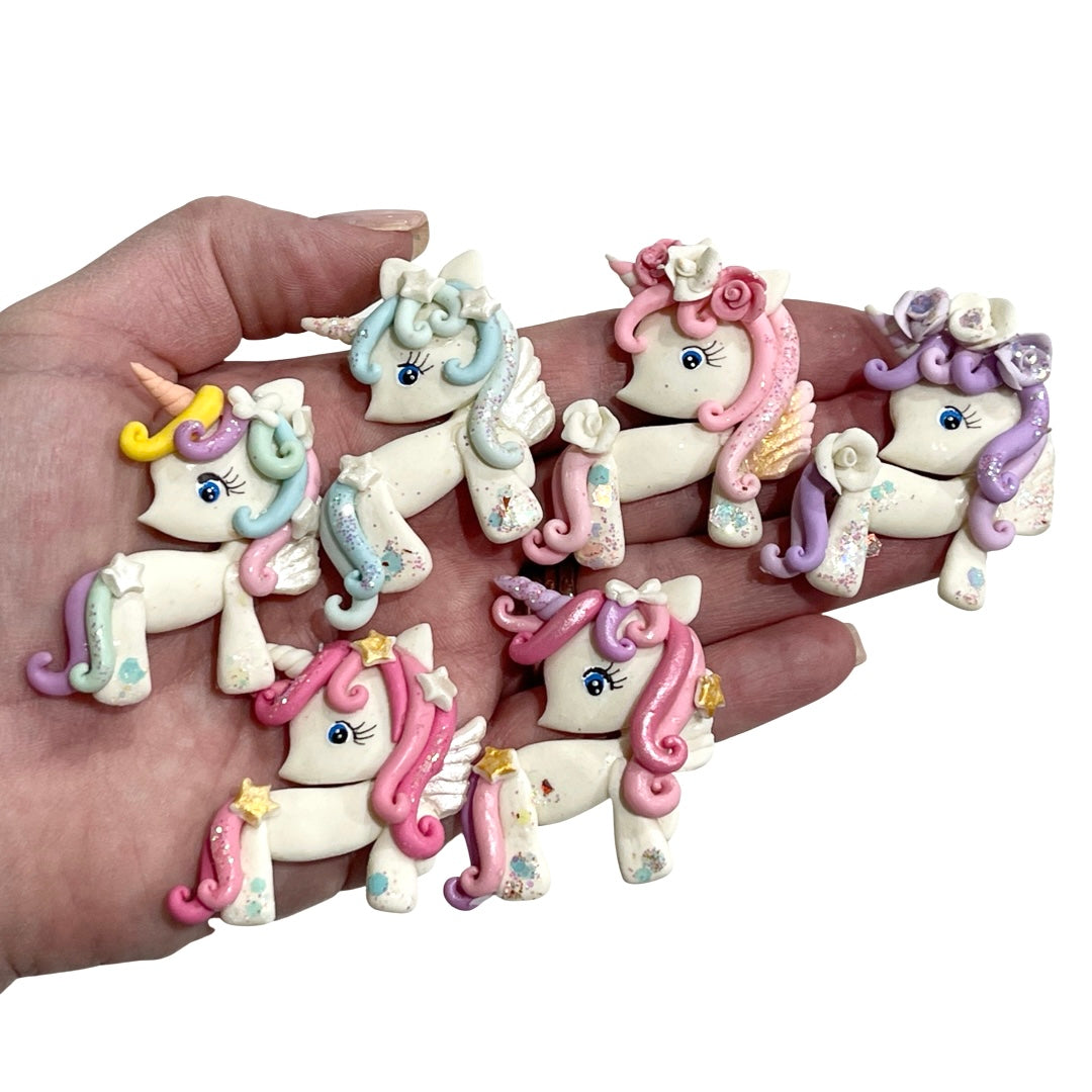 Candy Pink Unicorn Bow Clay