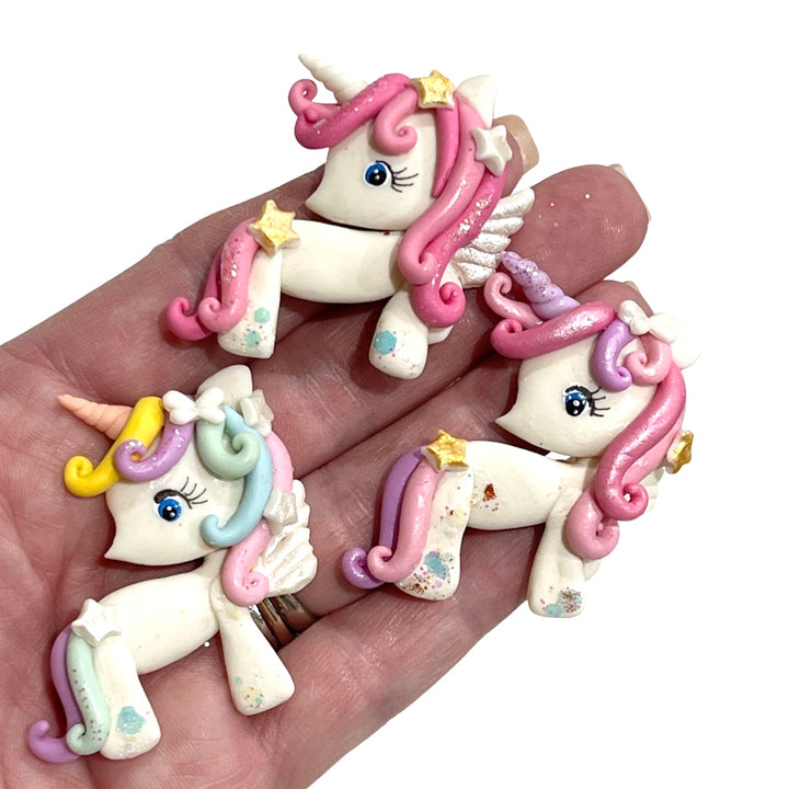 Candy Pink Unicorn Bow Clay
