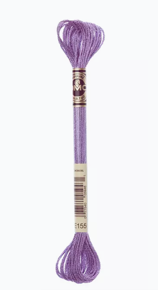 DMC Light Effects Metallic Floss -  E155  ·  Metallic Mauve