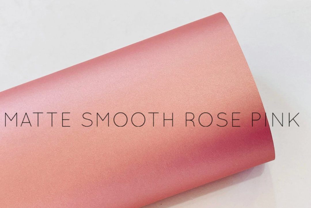 Matte Smooth Rose Pink Leatherette