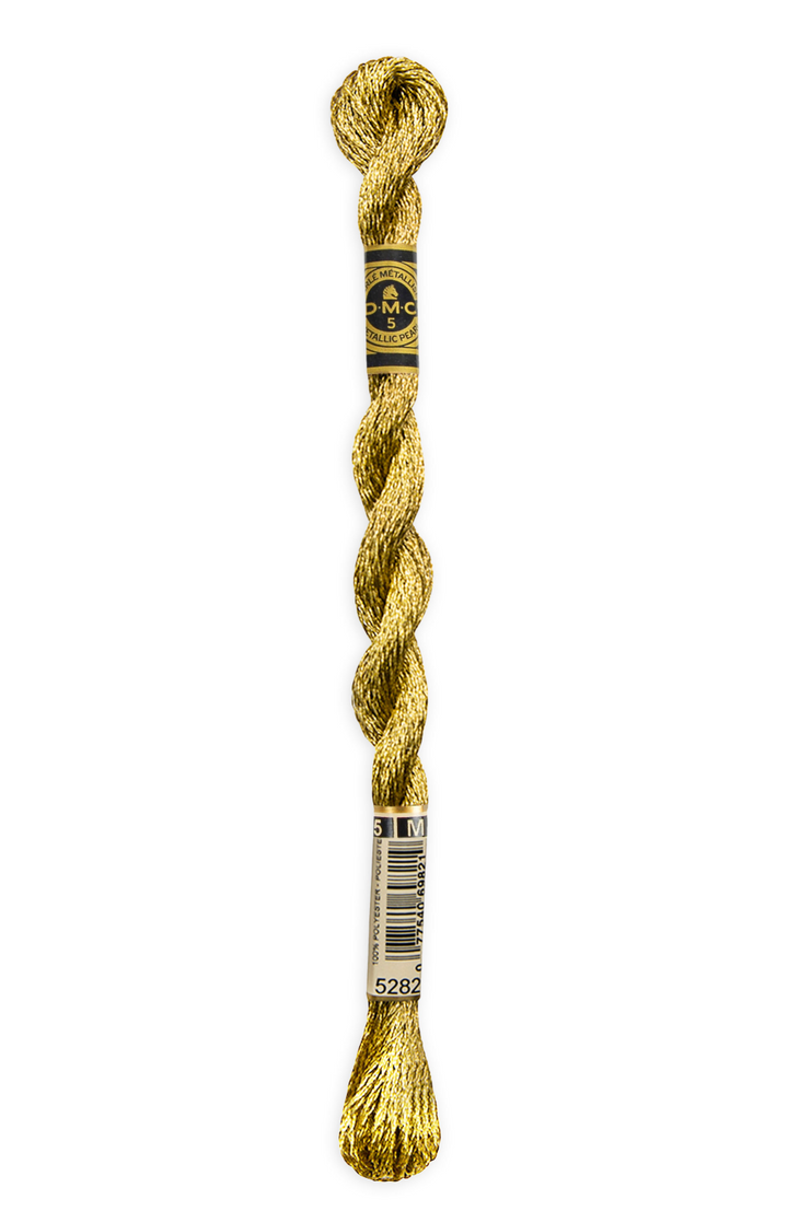 DMC Perle Metallic Gold No. 5282 -  Size 5 - Metallic Embroidery Floss