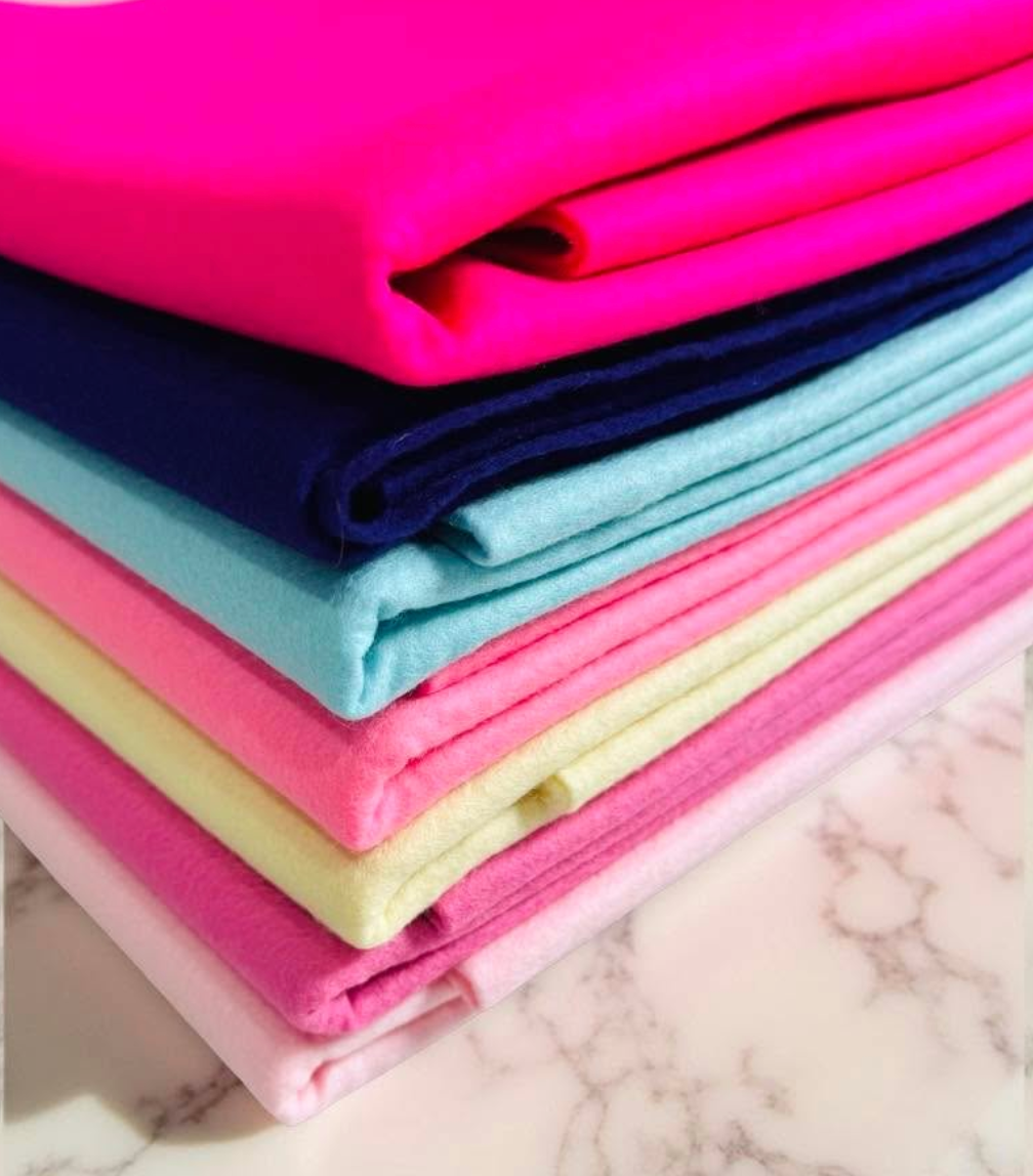NEW Hot Pink 100% Merino Wool Felt