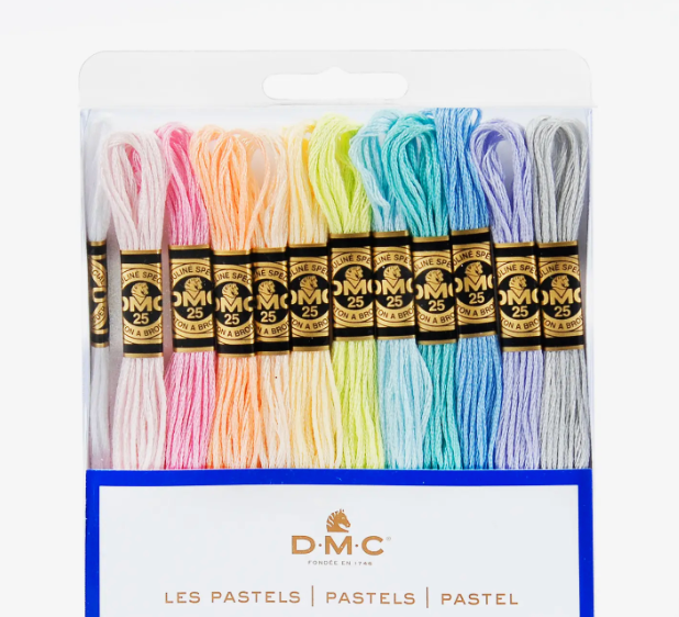 12 Pack Pastels Bundle DMC Stranded Cotton Threads