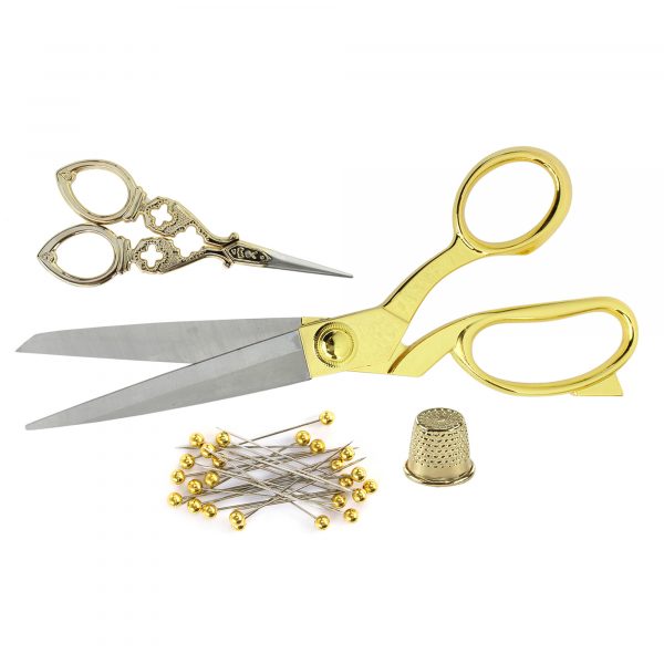 Gold Fabric Scissors 4 Piece Gift Set