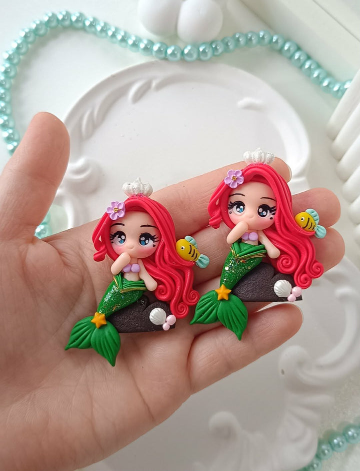 Ariel Siren Mermaid Bow Clay