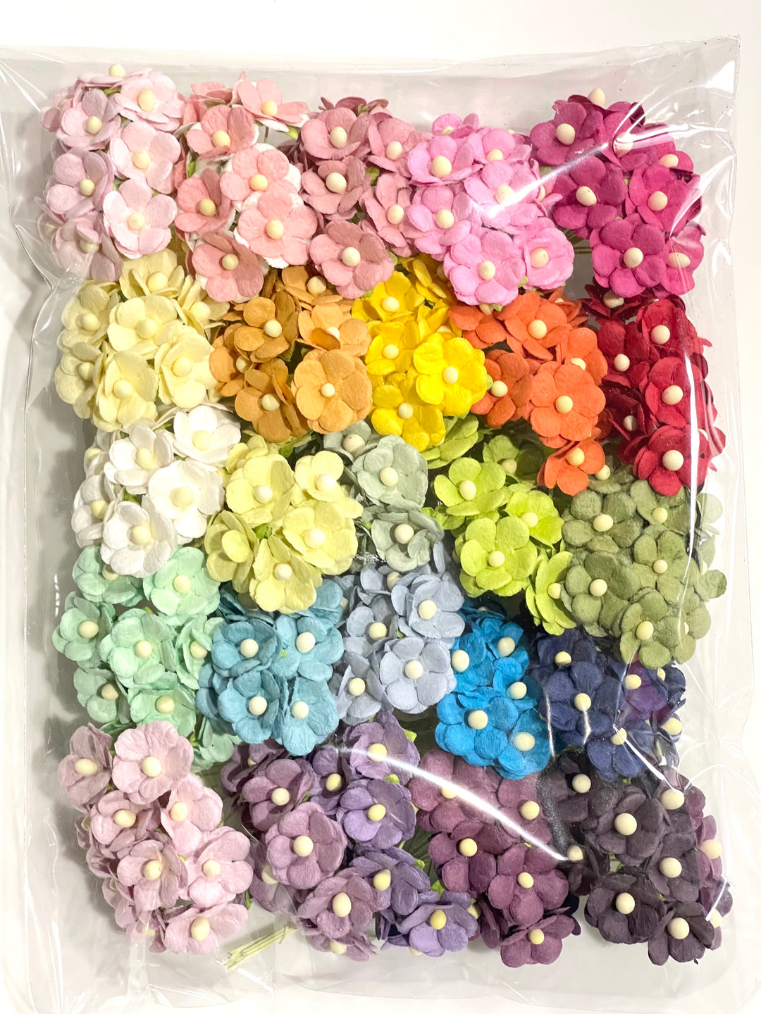 PRÉCOMMANDE en vrac 250 fleurs en papier de mûrier Sweetheart Blossoms - 250 nuances mélangées 