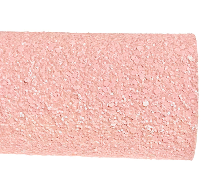 Peach Pink Kiss Chunky Glitter Fabric Sheets