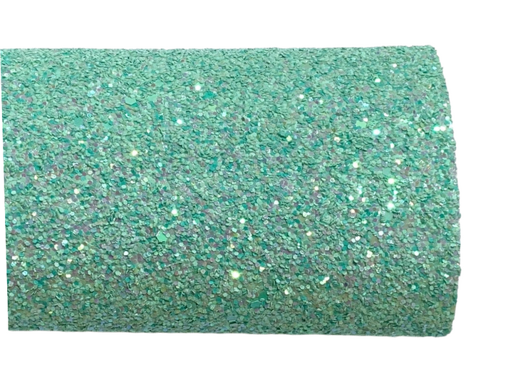 Original Mint Chunky Glitter Fabric Sheet - Regular Mint Glitter