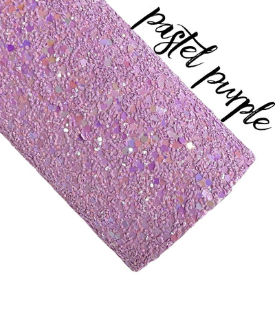 Pastel Purple Chunky Glitter Fabric Sheet
