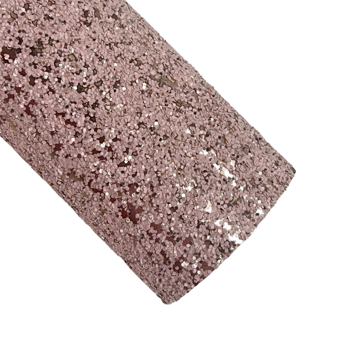 Baby Pink Matte Rose Gold Sparkle Chunky Glitter
